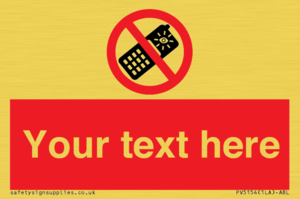 PV5154: Custom No camera phones Sign
