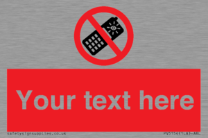 PV5154: Custom No camera phones Sign
