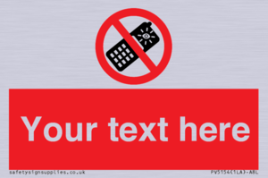 PV5154: Custom No camera phones Sign