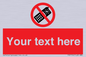 PV5154: Custom No camera phones Sign