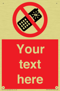PV5154: Custom No camera phones Sign