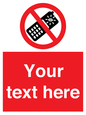 PV5154: Custom No camera phones Sign