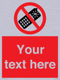PV5154: Custom No camera phones Sign