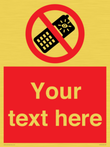 PV5154: Custom No camera phones Sign