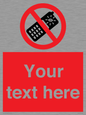 PV5154: Custom No camera phones Sign