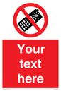 PV5154: Custom No camera phones Sign