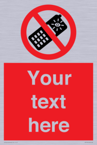 PV5154: Custom No camera phones Sign