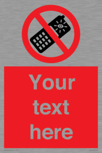 PV5154: Custom No camera phones Sign