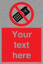 PV5154: Custom No camera phones Sign