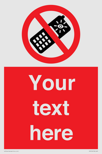 PV5154: Custom No camera phones Sign