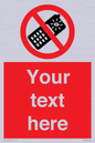 PV5154: Custom No camera phones Sign