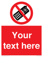 PV5154: Custom No camera phones Sign