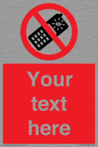 PV5154: Custom No camera phones Sign