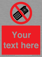 PV5154: Custom No camera phones Sign