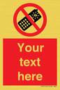 PV5154: Custom No camera phones Sign