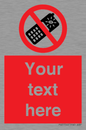 PV5154: Custom No camera phones Sign