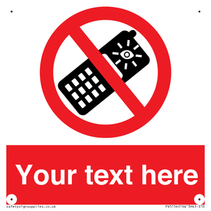 PV5154: Custom No camera phones Sign