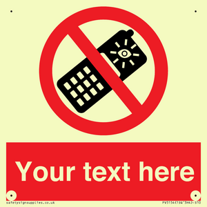 PV5154: Custom No camera phones Sign