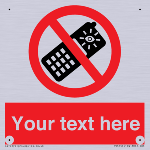 PV5154: Custom No camera phones Sign