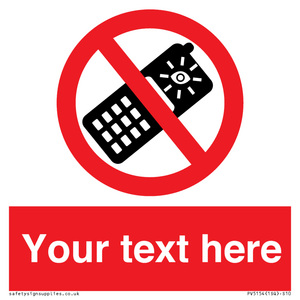 PV5154: Custom No camera phones Sign