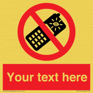 PV5154: Custom No camera phones Sign