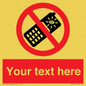 PV5154: Custom No camera phones Sign