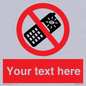 PV5154: Custom No camera phones Sign