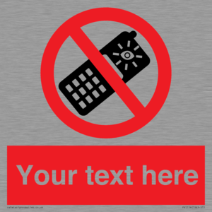 PV5154: Custom No camera phones Sign