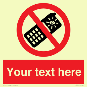 PV5154: Custom No camera phones Sign