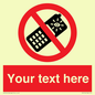 PV5154: Custom No camera phones Sign