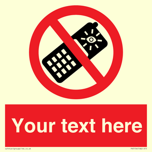 PV5154: Custom No camera phones Sign