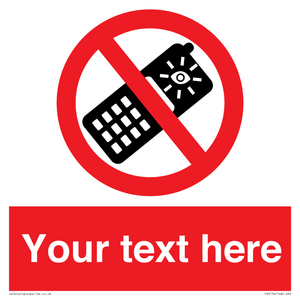 PV5154: Custom No camera phones Sign