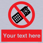 PV5154: Custom No camera phones Sign