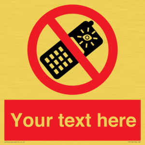 PV5154: Custom No camera phones Sign