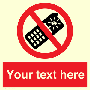 PV5154: Custom No camera phones Sign