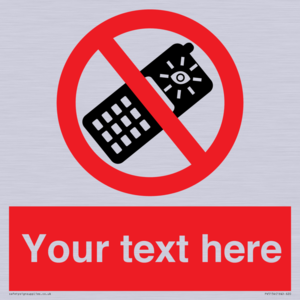 PV5154: Custom No camera phones Sign