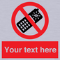 PV5154: Custom No camera phones Sign