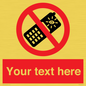 PV5154: Custom No camera phones Sign