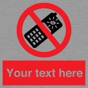 PV5154: Custom No camera phones Sign
