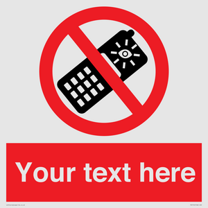 PV5154: Custom No camera phones Sign