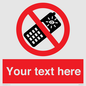 PV5154: Custom No camera phones Sign