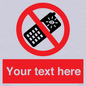 PV5154: Custom No camera phones Sign