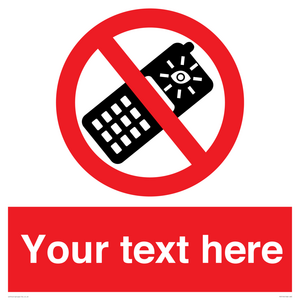 PV5154: Custom No camera phones Sign