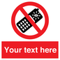 PV5154: Custom No camera phones Sign