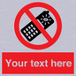 PV5154: Custom No camera phones Sign