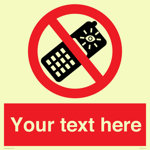 PV5154: Custom No camera phones Sign