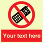 PV5154: Custom No camera phones Sign