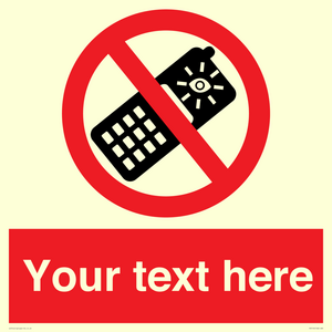PV5154: Custom No camera phones Sign