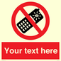 PV5154: Custom No camera phones Sign