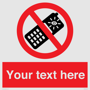 PV5154: Custom No camera phones Sign